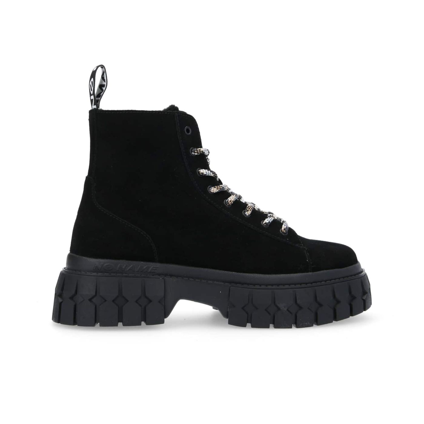 GRAVITEE LOW BOOTS W  -  SUEDE/FUR  - NERO